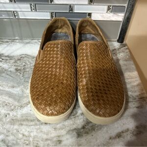 OluKai Shoes Men 11.5 Brown Lae'ahi Lauhala Slip On Leather Woven Loafers casual